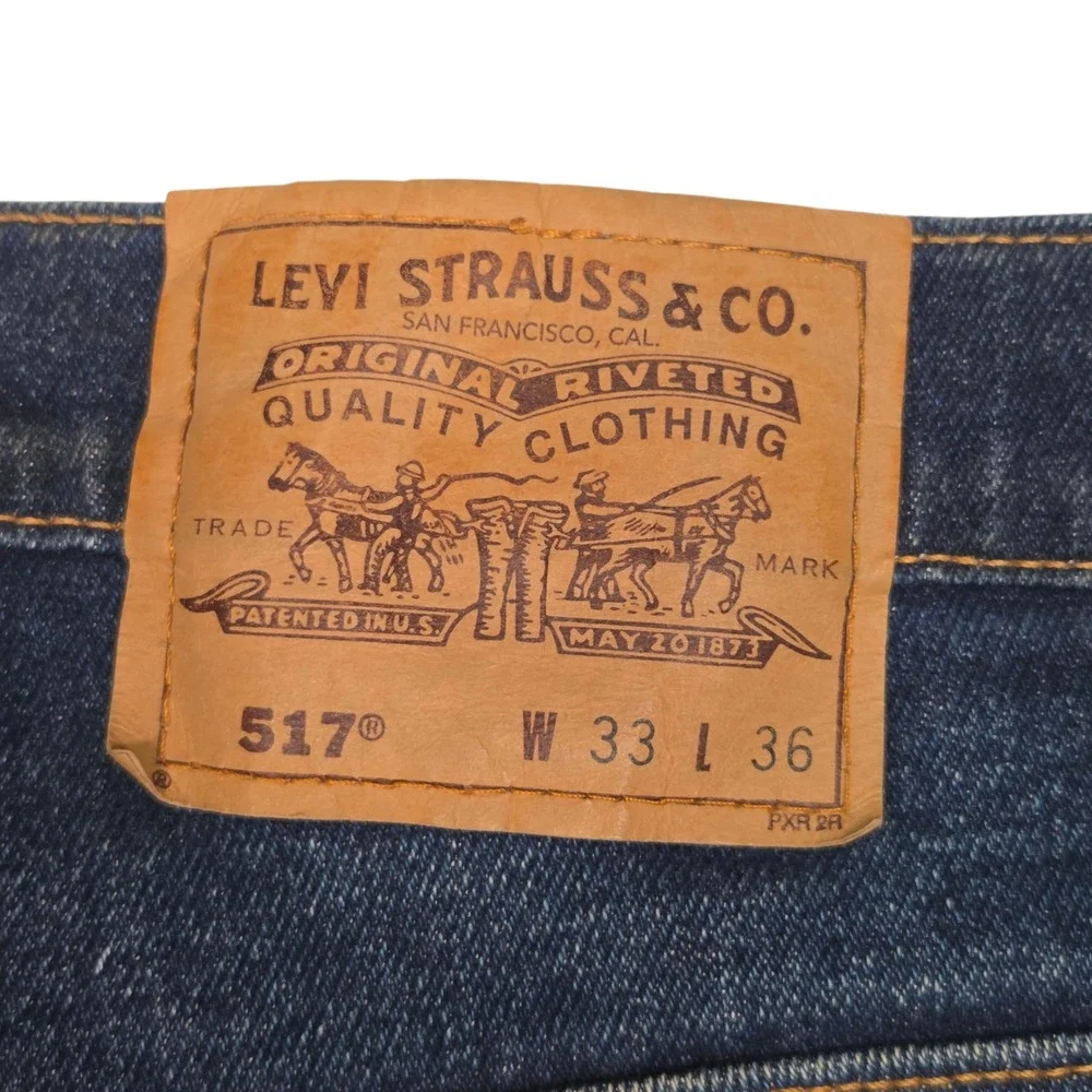 Vtg Levi's 90's 517 Orange Tab Bootcut Jeans 33x36‎ (Fits 32×32) 1994 Made USA